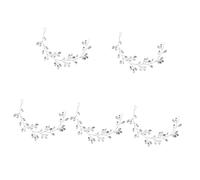 VICASKY 5pcs Elegant Pearl Rhinestone Hair Vine for Wedding Bridal Hair Accessories Handmade Chain Headpiece Chic Decorative Jewelry for Womens Party and Prom