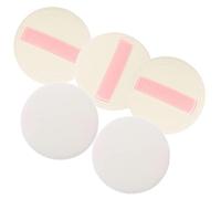 VICASKY 5Pcs Flocking Makeup Powder Puff Soft Washable Body Powder Applicators for Loose and Mineral Cosmetics for Oily Skin and Special Occasions