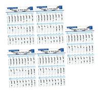 VICASKY 5pcs Flute Chord Chart Recorder Practice Finger Chart for Students Clarinet Note Chord Poster for Beginner Learning