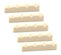 VICASKY 5pcs Four-string Nut Slotted Guitar Nut for Electric Bass Guitar Pre-slotted for String Bridge Saddles String for Bass Accessories