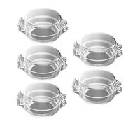 VICASKY 5pcs Gas Stove Knob Covers Child Safety Guards White Pp Material Stove Knob Protectors for Kitchen Use with Visual Effect Not Affected