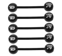 VICASKY 5pcs Giant Inflatable Dumbbell Thickened Barbell Props for Adults Lightweight Black Blow Up Weights for Halloween Birthday Carnival Circus Party Photo Booth and Costume Fun
