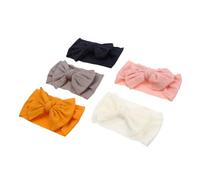 VICASKY 5pcs Girl Bow Headbands Soft and Stretchy Boy Girl Boy Hair Accessories Adorable Hairbands for Newborn and s and s Beautiful Bowknot Design Colors