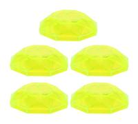 VICASKY 5pcs Guitar Effect Pedal Footswitch Toppers Yellow Diamond Pattern 10mm Inner Diameter Pedal Button Covers Protective Caps for Guitar Effect Accessories