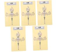 VICASKY 5pcs Guitar Flower Headstock Sticker Decorative Guitar Decals for Acoustic Electric Easy to Apply Remove Accessories Creative Design for Unique Style