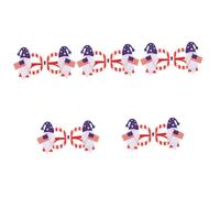 VICASKY 5pcs Independence Day Glasses Patriotic Photo Props Party Eyewear for Adults and Unique Flag Design Sturdy Frame July Festival Accessories