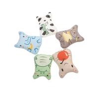 VICASKY 5pcs Interactive Plush Catnip Toys Chew and Play for Kittens Cats Includes Banana Elephant Hungry Snake Honey Bear and Apple Character Fun Pet Chewing Grinding Toys