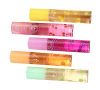 VICASKY 5pcs Lip Protector Moisturizing Lip Gloss Delicate Lovely Practical Liquid Plastic Formula for Women Young People Winter Anywhere Use Random Color