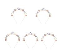 VICASKY 5pcs Lovely Pentagram Shaped Hairband for Independence Day Party Supply Delicate Star-shape Design for Carnival Celebrations and Festive Headwear