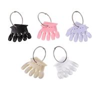 VICASKY 5pcs Nail Art Display Boards False Nail Tips Set Natural White Black Pink Colors for Professional Manicure Contrast Tools