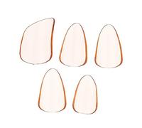 VICASKY 5pcs Orange PC Pipa Finger Picks round Edge, Easy to Clean and Portable Fingertip Protective Covers for Playing Guzheng and Lute