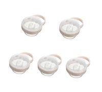 VICASKY 5pcs Pacifier Holder for Portable Pacifier Storage Case Smooth Edges Compact Design for Diaper Bag Cute Panda Design for Hygiene and Convenience