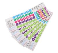 VICASKY 5pcs Pan Flute Accessories Music Note Stickers Flute Note Identification Decals for Tube Woodwind Instrument Practice