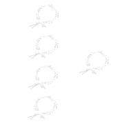 VICASKY 5pcs Pearl Hair Vine Wedding Headband Silver Bridal Hairband with for Bride and Flower Elegant Wedding Accessories for Ceremonies and Photo Shoots