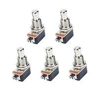 VICASKY 5pcs Pin Guitar Effects Pedal Push Button Foot Switch for Electric Guitar Durable Metal Contacts for Music Applications