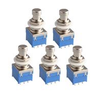 VICASKY 5pcs Pin Metal Stomp Foot Switch Box for Guitar Effects Pedal True Bypass Function for Live Performance