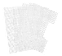 VICASKY 5pcs Plastic Mesh Canvas Sheets for DIY Bag Making and Embroidery Crafts, Beginner-Friendly Design with Neat Holes, White Pe Material Suitable for Creative Needlepoint and Crochet