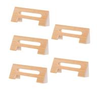 VICASKY 5pcs Professional Sanxian Bridge Replacement with Hollow Aged Bamboo Design for Traditional Chinese Instrument Enhanced Resonance and Sound Projection Artistic Rustic Texture for