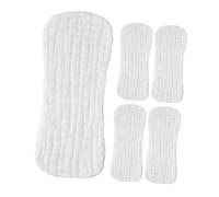 VICASKY 5pcs Pure Cotton Washable Diaper Liners for Newborns Months Breathable Soft Reusable Inserts for Boy Girl Snug Fit Leak-Resistant Absorbent Cloth Diapers