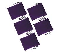 VICASKY 5pcs Purple Flannel Drawstring Cable Cord Bags Small Electronic Organizer Pouches Travel Cosmetic Earphone Storage Pouch with Secure Bundle Pocket for USB Cables Power Banks