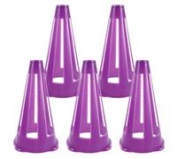 VICASKY 5pcs Purple Hollow Soccer Training Cones with Reinforced Base and Smooth Surfaces, 9 Inch Pe Plastic Agility Markers for Indoor and Outdoor Sports Drills