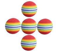 VICASKY 5pcs Rainbow Cat Foam Balls Kitten Interactive Pet Bouncy Eva Soft Training Balls for Indoor Play