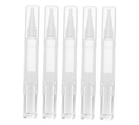 VICASKY 5pcs Refillable Twist Pen with Brush Tip Transparent Oil Applicator for Nail Polish Cuticle Oil Lip Gloss Serum Foundation Versatile Beauty Tool for Home Salon Use Application