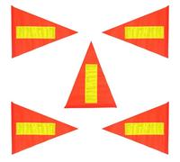VICASKY 5pcs Reflective Pvc Bicycle Safety Flag for Bike Accessory | Red Triangular Design, Easy Install and Remove, Portable Cycling Accessory for Elderly Riders