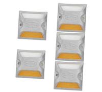 VICASKY 5pcs Reflective Road Markers Plastic Pavement Studs for Highway Safety and Navigation Weather Resistant Roadside Markers Warning Drivers to Slow Down for Driveways and Streets