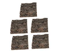 VICASKY 5pcs Reptile Bark Background Cork Panels for Terrarium Naturalistic Vivarium Cork Bark Decor with Climbing Texture and Hide Spots Aquarium Tree Accessories for Reptiles and
