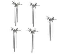VICASKY 5pcs Retro Black Butterfly Pearl Hair Fork Hair Stick for Women Smooth Alloy Hairpin for Buns for Daily Wear and Special Occasions