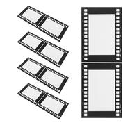 VICASKY 5pcs Retro Filmstrip Picture Frames for 6" Photos Double Foldable Paper Photo Holders, Desktop and Wall Mount, Vintage Movie Reel Style for Wedding Graduation Memories
