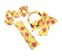 VICASKY 5pcs Rugby Headband Cheer Headband Scrunchies for Baseball Hair Accessories Scrunchie with Bow Scrunchie Headband Women Headwear Hair Ties Cute Scrunchies Rubber