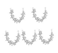 VICASKY 5pcs Silver Bridal Pearl Headband Wedding Hair Decoration with Artificial Pearls Elegant Hairband for Brides Proms Garden Receptions and Special Occasions