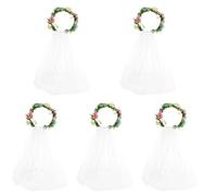 VICASKY 5pcs Simulation Headband Hair Decor for Girls Creative Wedding Bridesmaid Hairpiece Headwear for Bride