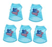 VICASKY 5pcs Small Dog Shirt Pet Summer Shirt Wear Resistant Puppy Tank Top Party Costume Breathable Pet Clothes for Travel Cosplay and Birthday
