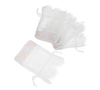 VICASKY 5pcs Small White Lace Drawstring Bags for Jewelry Storage Soft Wear-resistant Quick Closure Pouches for Wedding Favors Candy and Small Accessories Elegant Organza Pouches