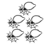 VICASKY 5pcs Spider Cosplay Headband Halloween Spider Web Headdress Cosplay Devil Headband Devil Hair Hoop Halloween Headpiece Dress Hairband Black