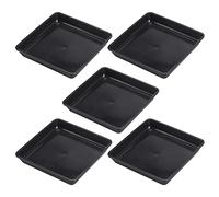 VICASKY 5pcs Stylish Square Plant Pot Trays Made of Sturdy Heat-resistant Pp Material, Protect Surfaces for Garden and Festival Use with Classic Design for Plant and Bonsai Trees
