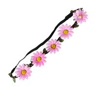 VICASKY 5pcs Sunflower Wreath Hawaiian Hair Flower Band Bohemia Style Luau Party Accessory