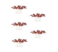 VICASKY 5pcs Wedding Rhinestone Hair Comb Emerald Green Bridal Side Comb Sparkling Glass Marquise Crystal Hair Accessory for Brides Elegant Wedding Styling Tool