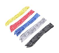 VICASKY 5pcs Wire Rabbit Ear Headbands for Women Paisley Printed Cloth Headdress Reusable Flexible Hairbands for Stylish and Daily Wear