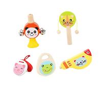 VICASKY 5Pcs Wooden Percussion Instruments for Preschool Educational Musical Early Learning Creative Cognition Development with Smooth Safety Surface