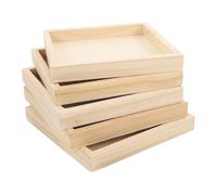 VICASKY 5pcs Wooden Puzzle Sorting Trays for Six Sided Blocks Lightweight Portable Organizer Serving Storage Tray Stable Puzzle Separator Accessories for Home Gallery Exhibition Display