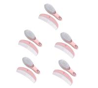 VICASKY 5sets Boy Girl Hair Brush and Comb Massage Comb for Newborn Soft Brush Static Design Promotes Circulation and Brain Development