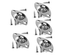VICASKY 5sets Professional Electric Guitar Jack Plates Sturdy Fittings for Easy Installation Compatible Electric Guitar Bass Includes Mounting Screws for