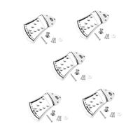 VICASKY 5sets String Mandolin Tailpiece Metal Modern Style for Traditional Stringed Instrument Part Replacement Mandolin Hardware Accessory