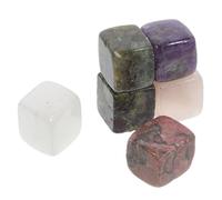 VICASKY 6 Pcs Reusable Quartz Stone Ice Cubes for Whiskey and Drinks, Safe and Delicate 0.8 Inch Whisky Stones Set, for Hotel Use and Bars