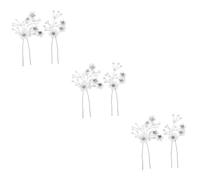 VICASKY 6 pcs Shiny Rhinestone Bridal Hair Clips Silver Pearl Flower Pins Wedding Hair Accessories for Women for Bride Ceremony and Reception