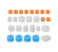 VICASKY 6 Sets Plastic Worm Gear Kit for Rc Cars and Model Planes, 2mm to 4mm Bore Sizes, Sturdy Plastic Material with Washers, for Hobby Environments and DIY Robotics Projects